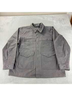 CC Filson Tin Cloth Short Lined Cruiser Jacket Mens XL Black Waxed Canvas Twill